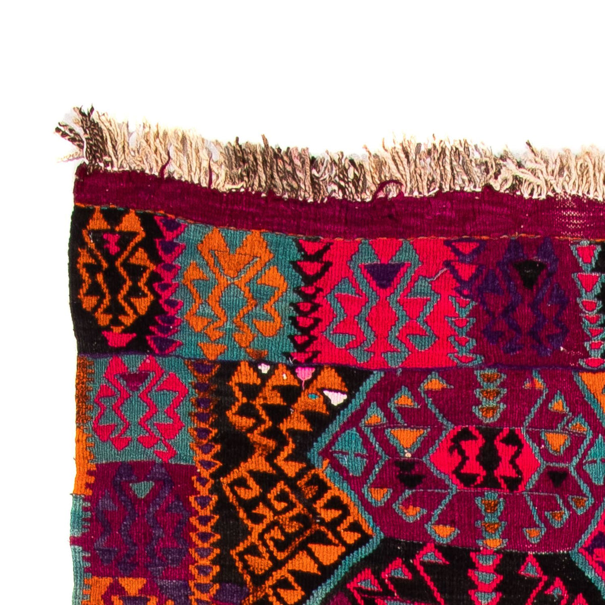 Tapis de couloir Tapis Kelim - Vieux - 310 x 137 cm - multicolore