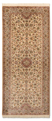 Tapis de couloir Tapis en soie - Soie du Cachemire - 190 x 77 cm - beige
