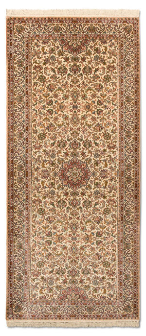 Tapis de couloir Tapis en soie - Soie du Cachemire - 190 x 77 cm - beige