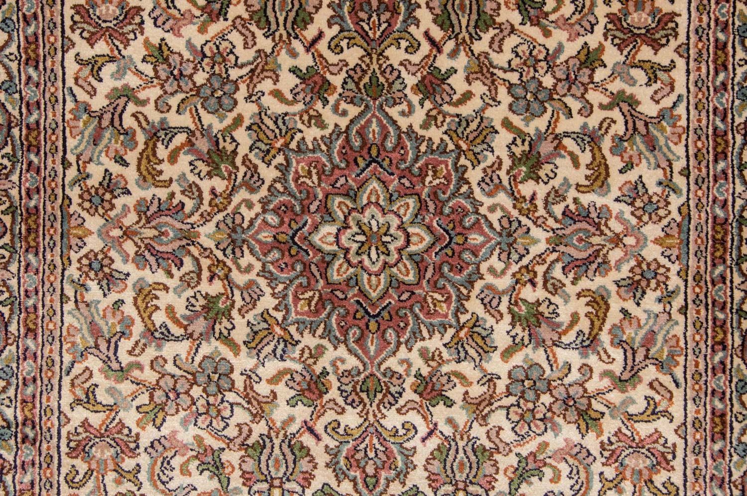 Tapis de couloir Tapis en soie - Soie du Cachemire - 190 x 77 cm - beige