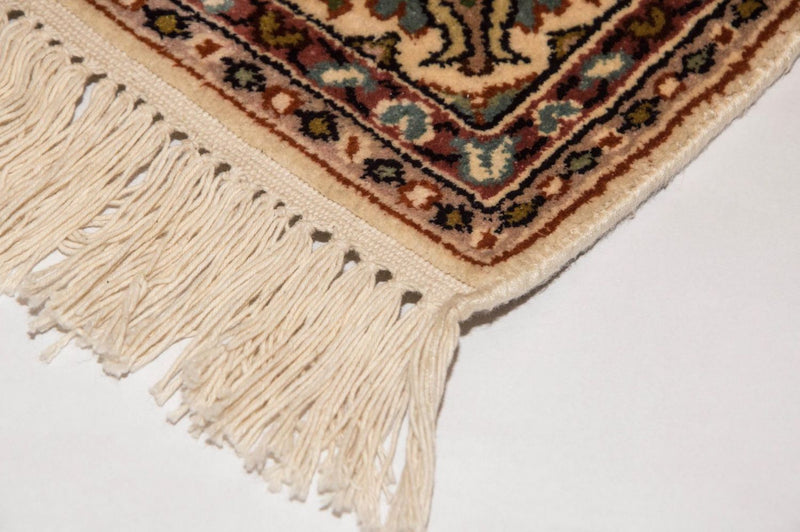 Tapis de couloir Tapis en soie - Soie du Cachemire - 190 x 77 cm - beige