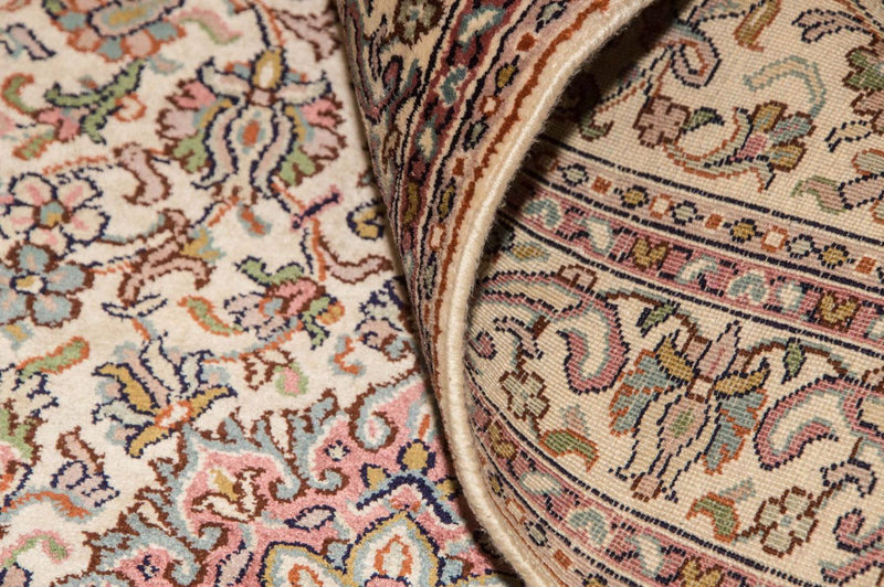 Tapis de couloir Tapis en soie - Soie du Cachemire - 190 x 77 cm - beige