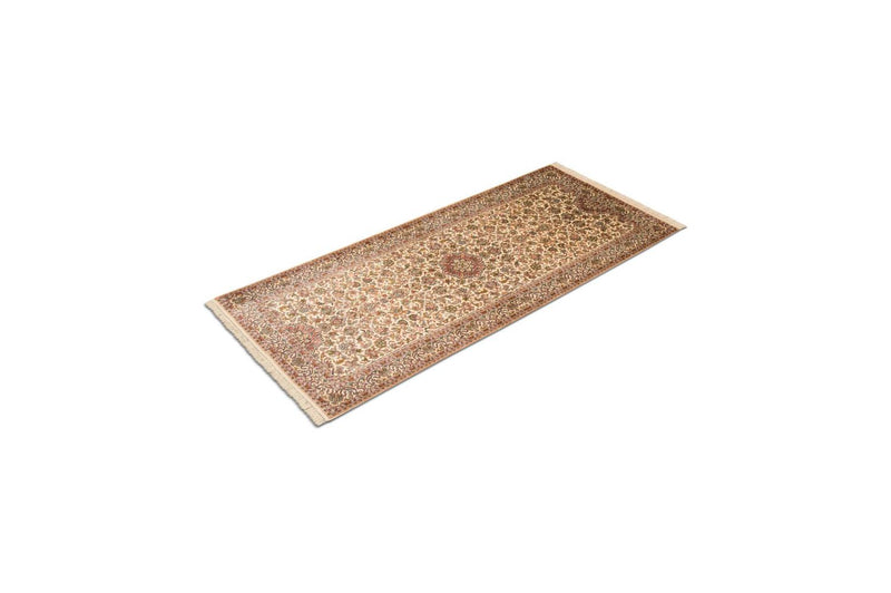 Tapis de couloir Tapis en soie - Soie du Cachemire - 190 x 77 cm - beige