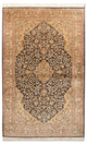 Tapis en soie - Soie du Cachemire - 153 x 93 cm - bleu foncé