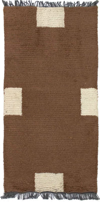 Tapis Népalais - 140 x 70 cm - marron