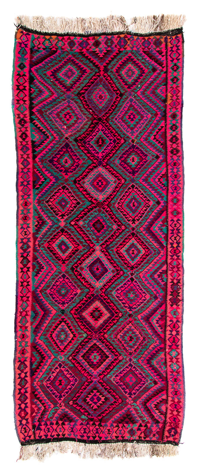 Tapis de couloir Tapis Kelim - Vieux - 315 x 135 cm - multicolore