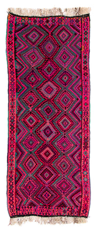 Tapis de couloir Tapis Kelim - Vieux - 315 x 135 cm - multicolore