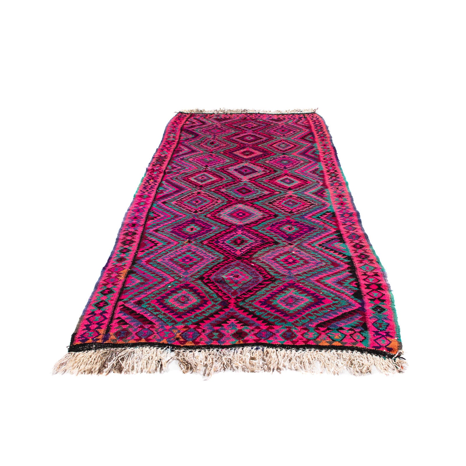 Tapis de couloir Tapis Kelim - Vieux - 315 x 135 cm - multicolore