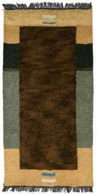 Tapis Népalais - 140 x 70 cm - marron