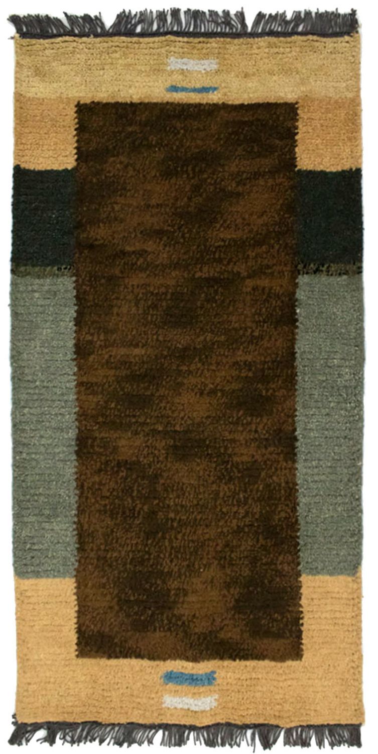 Tapis Népalais - 140 x 70 cm - marron