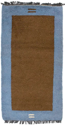 Tapis Népalais - 140 x 70 cm - marron
