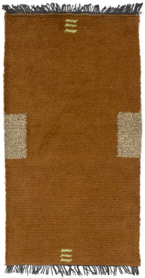 Tapis Népalais - 140 x 70 cm - marron