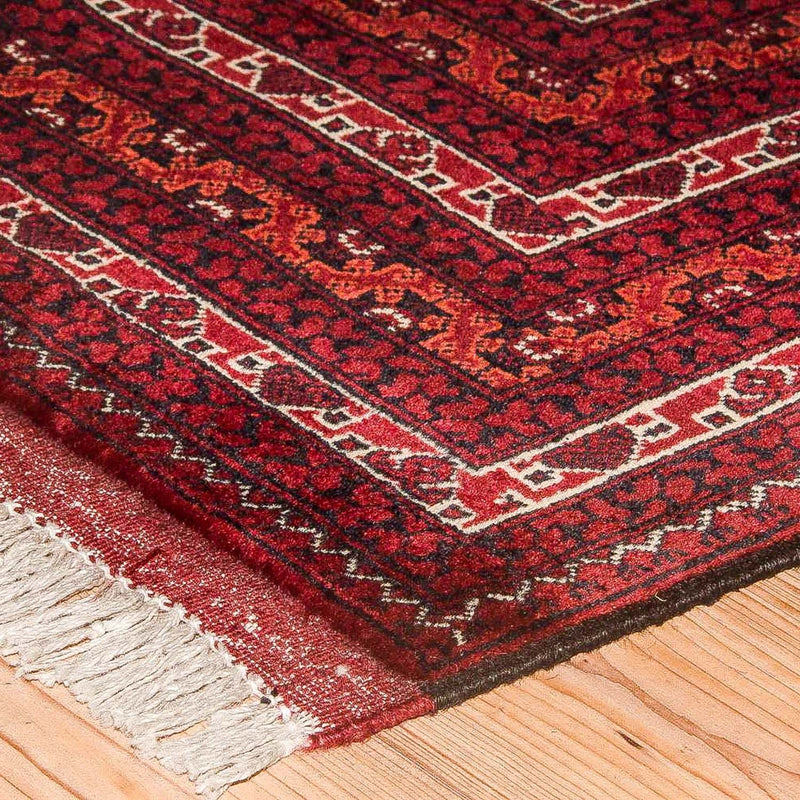 Tapis afghan - Boukhara - 293 x 201 cm - rouge