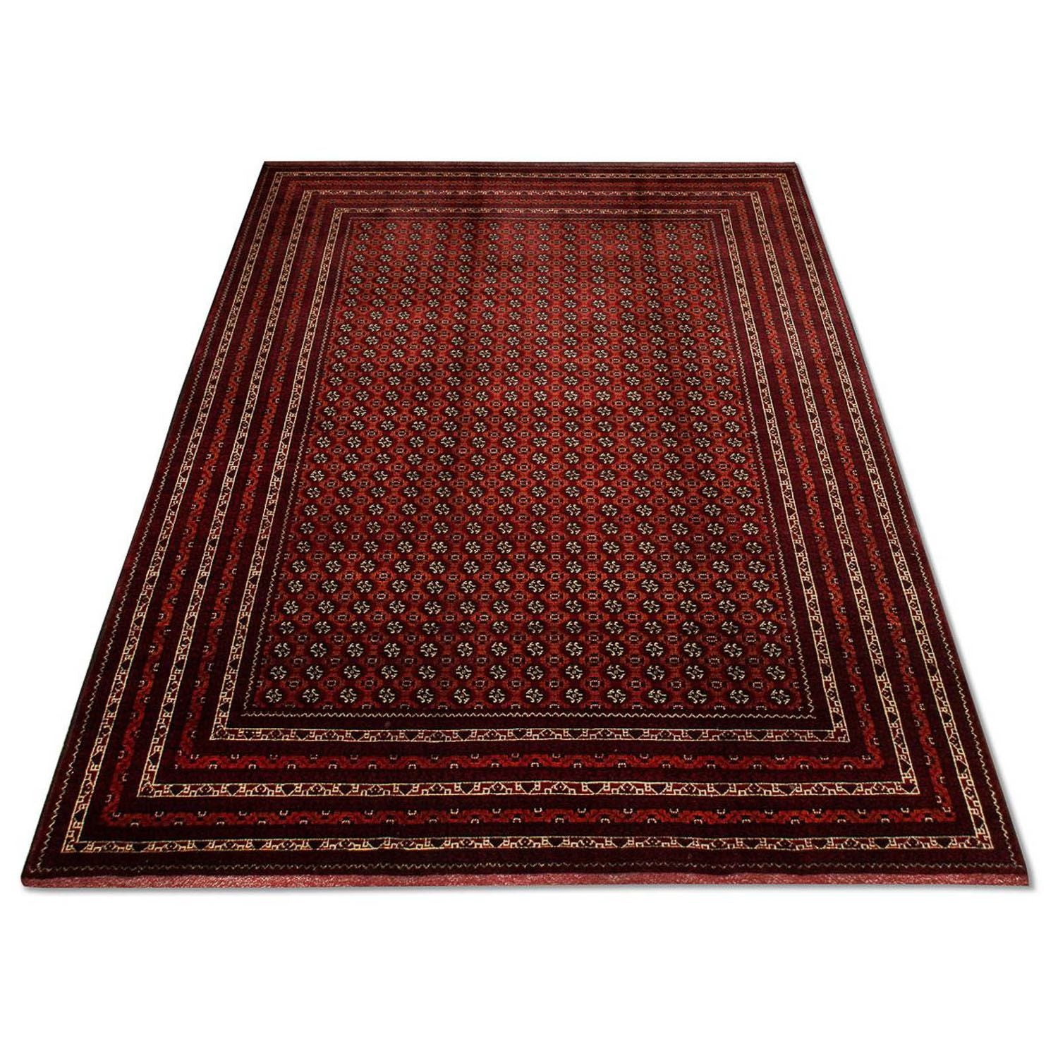 Tapis afghan - Boukhara - 293 x 201 cm - rouge