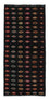 Tapis de couloir Tapis Kelim - Splash - 195 x 85 cm - noir