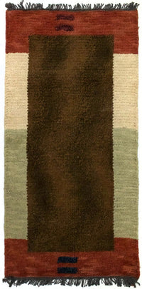 Tapis Népalais - 140 x 70 cm - marron