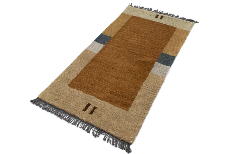 Tapis Népalais - 140 x 70 cm - marron