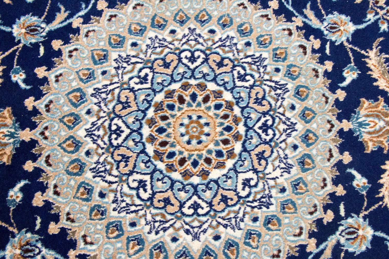 Tapis persan - Nain - 305 x 196 cm - bleu