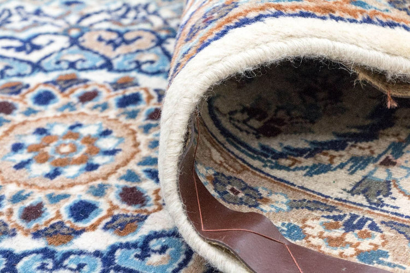 Tapis persan - Nain - 305 x 196 cm - bleu