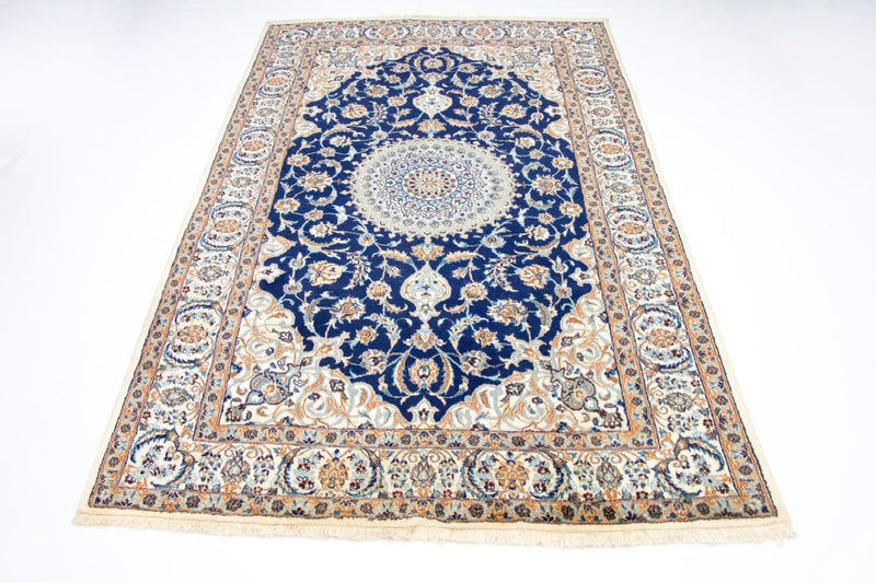 Tapis persan - Nain - 305 x 196 cm - bleu