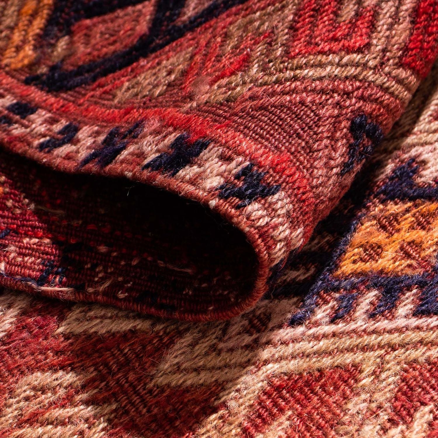 Tapis de couloir Tapis Kelim - Vieux - 380 x 75 cm - multicolore