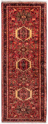 Tapis de couloir Tapis persan - Nomadic - 197 x 75 cm - rouge