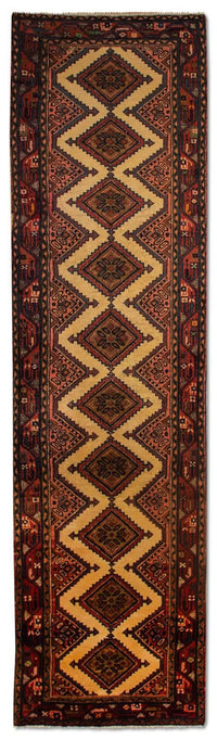 Tapis de couloir Tapis persan - Nomadic - 286 x 76 cm - marron