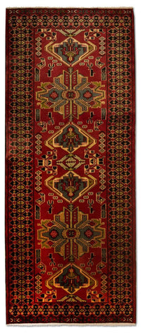 Tapis de couloir Tapis persan - Nomadic - 200 x 82 cm - rouge