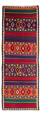 Tapis de couloir Tapis Kelim - Vieux - 370 x 145 cm - multicolore