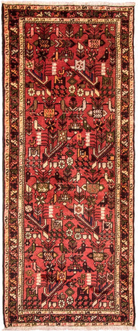 Tapis de couloir Tapis persan - Nomadic - 200 x 83 cm - rouge