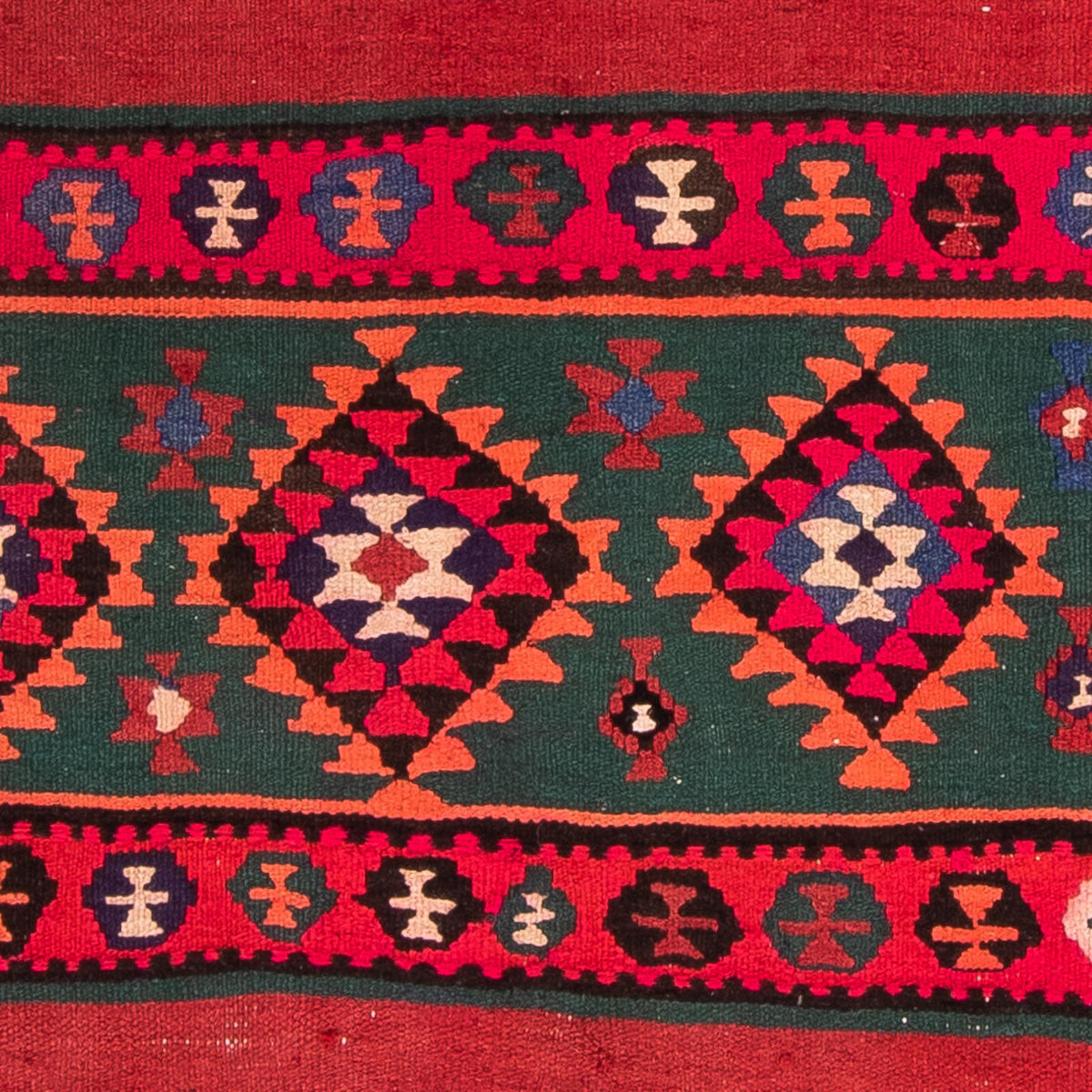 Tapis de couloir Tapis Kelim - Vieux - 380 x 135 cm - multicolore