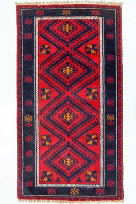 Tapis Belutsch - 135 x 67 cm - rouge