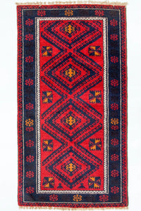 Tapis Belutsch - 135 x 67 cm - rouge