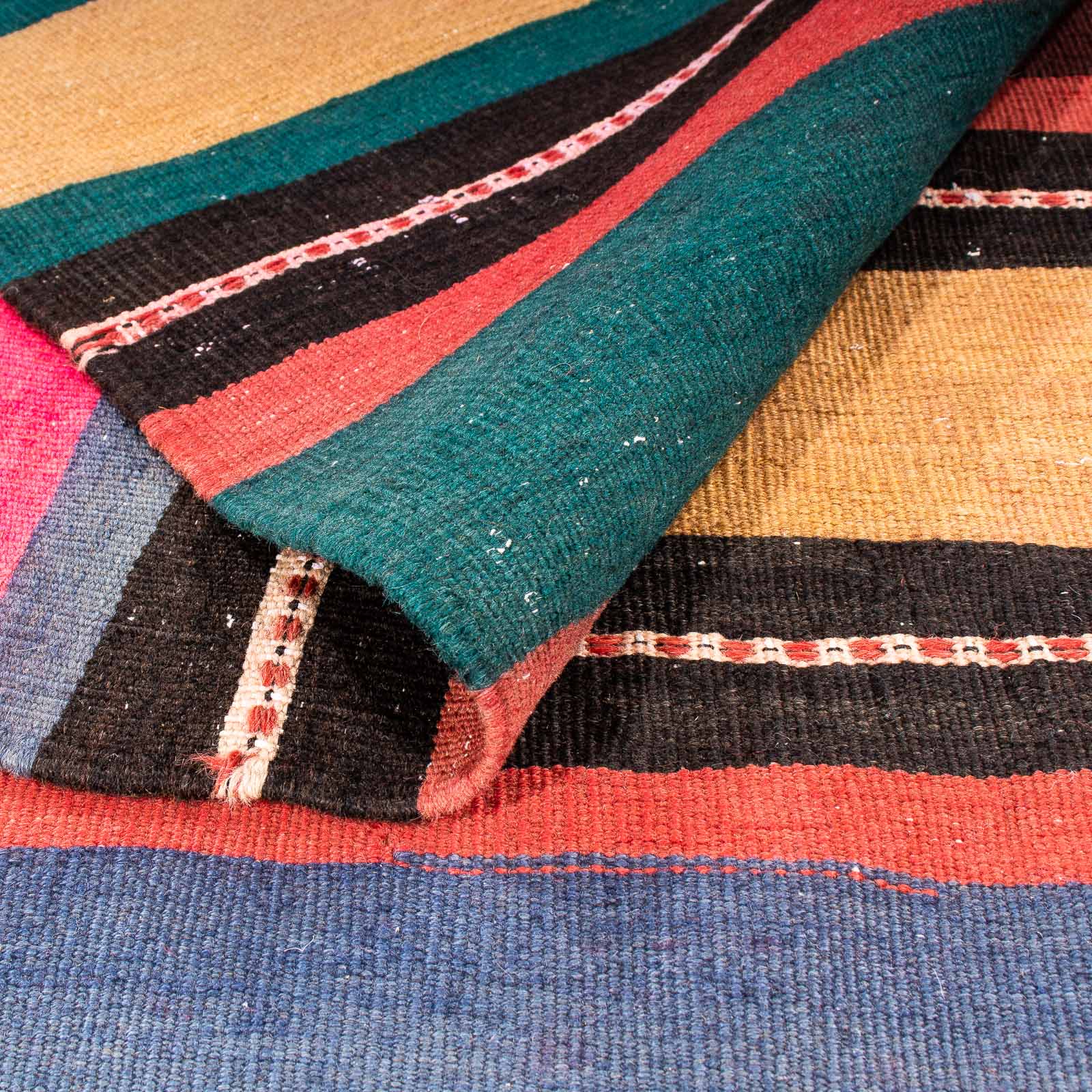 Tapis Kelim - Vieux - 190 x 175 cm - multicolore