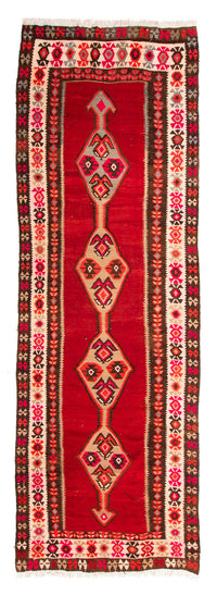 Tapis de couloir Tapis Kelim - Vieux - 380 x 150 cm - multicolore
