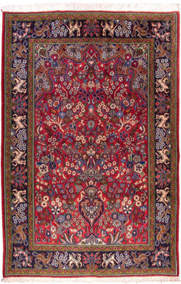Tapis persan - Ghom - 200 x 140 cm - rouge