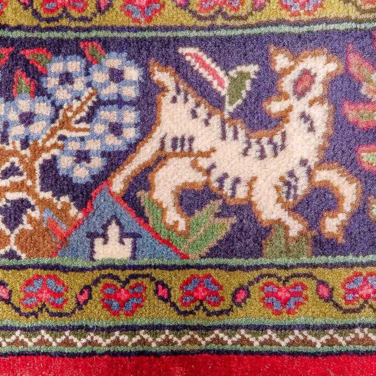 Tapis persan - Ghom - 200 x 140 cm - rouge