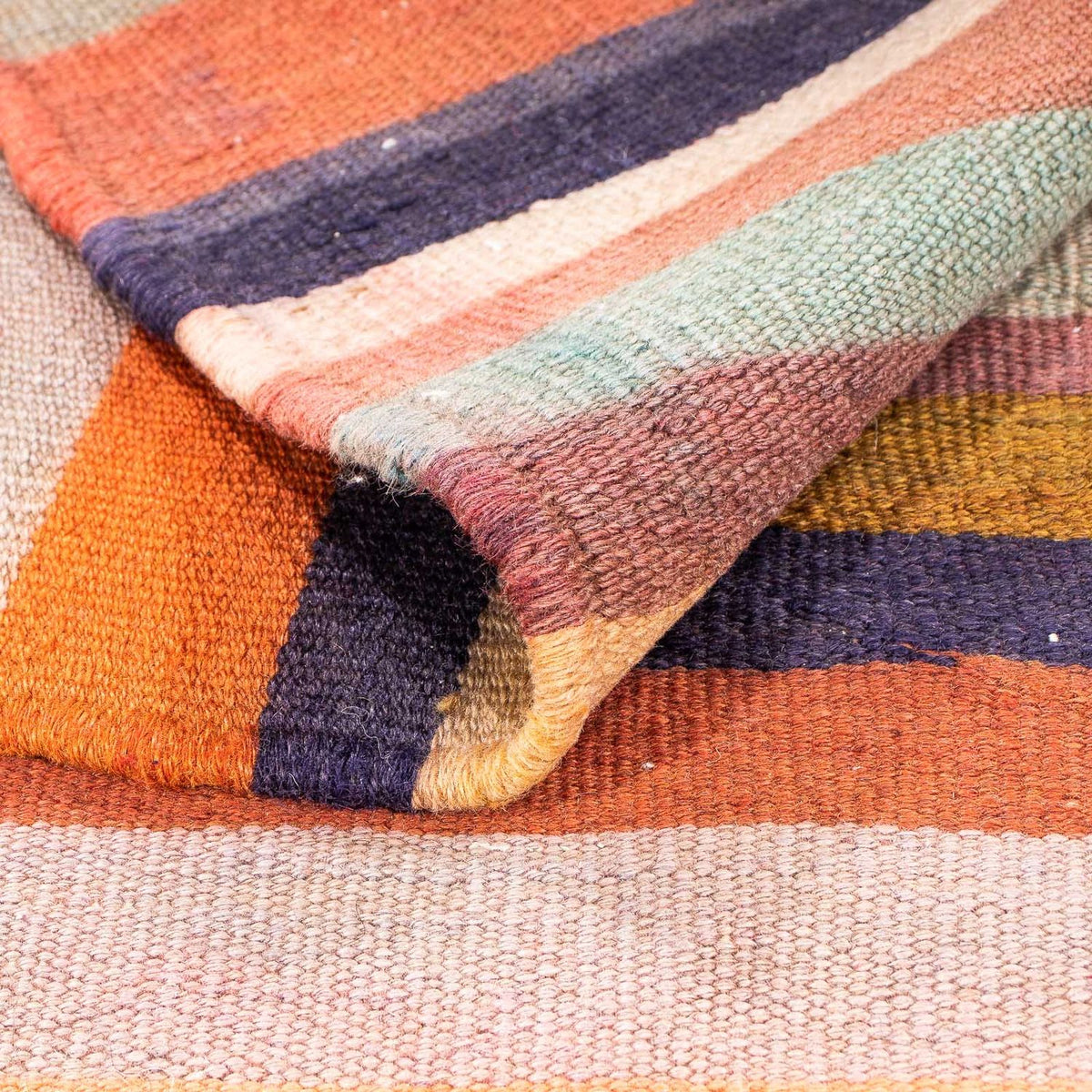 Tapis Kelim - Vieux - 170 x 140 cm - multicolore