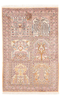 Tapis en soie - Soie du Cachemire - 119 x 79 cm - multicolore