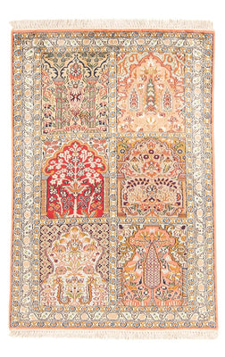 Tapis en soie - Soie du Cachemire - 155 x 80 cm - multicolore