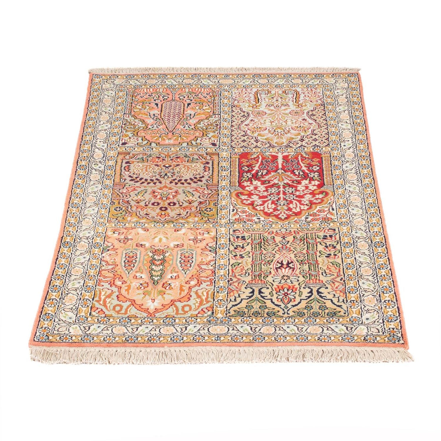 Tapis en soie - Soie du Cachemire - 155 x 80 cm - multicolore