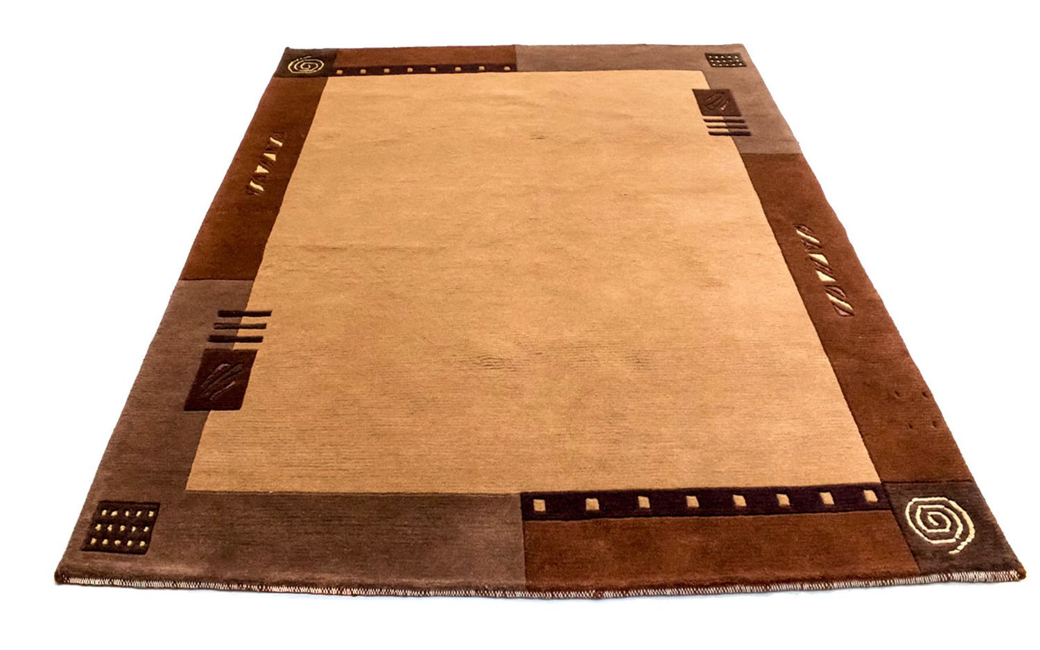 Tapis Népalais - 191 x 148 cm - marron
