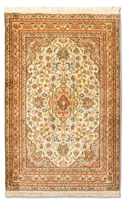 Tapis en soie - Soie du Cachemire - 123 x 79 cm - beige