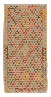 Tapis de couloir Tapis Kelim - Splash - 198 x 97 cm - multicolore