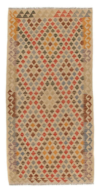Tapis de couloir Tapis Kelim - Splash - 198 x 97 cm - multicolore