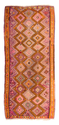 Tapis de couloir Tapis Kelim - Vieux - 320 x 155 cm - multicolore