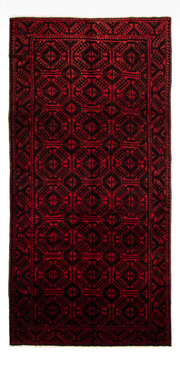 Tapis persan - Nomadic - 335 x 167 cm - rouge