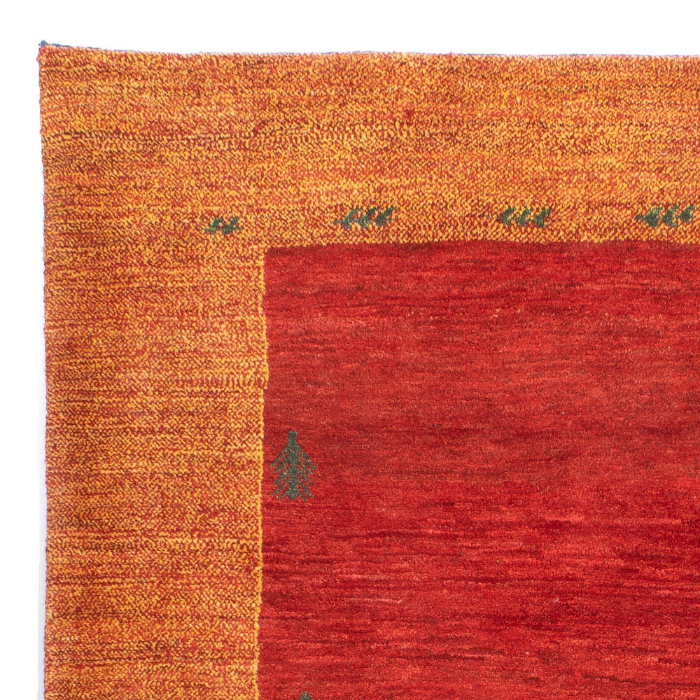 Tapis Gabbeh - Loribaft Persan - 198 x 145 cm - rouge