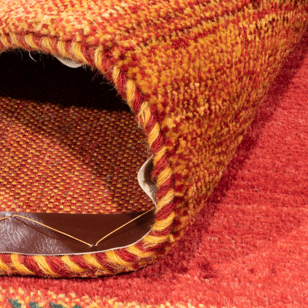 Tapis Gabbeh - Loribaft Persan - 198 x 145 cm - rouge