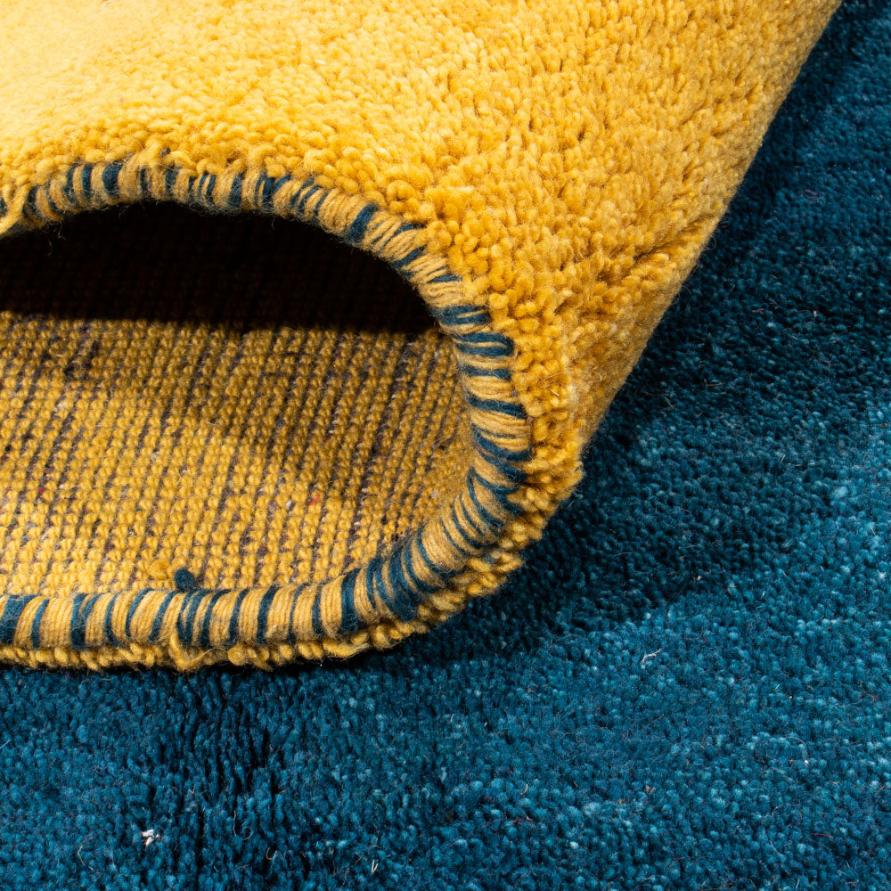 Tapis Gabbeh - Indus - 290 x 194 cm - bleu foncé